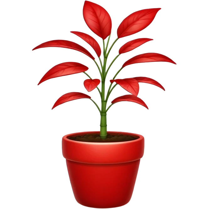 Red pot plant  emoji