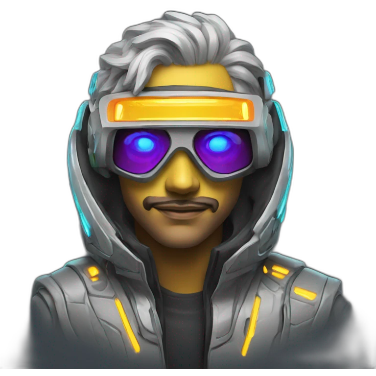 cyber futurist neon emoji