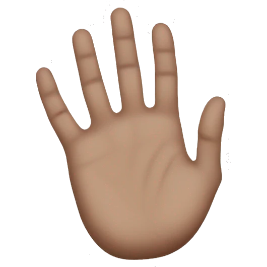 Vitiligo hand emoji