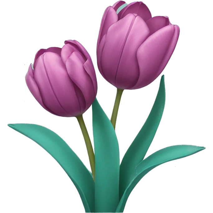Teal tulips  emoji