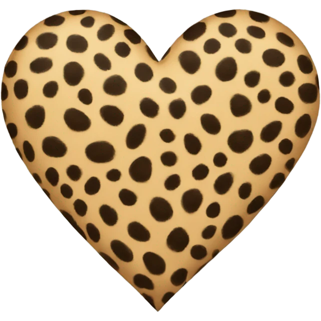 Cheetah print heart emoji