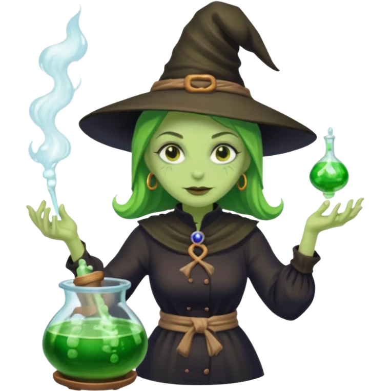 green witch cooking potion emoji