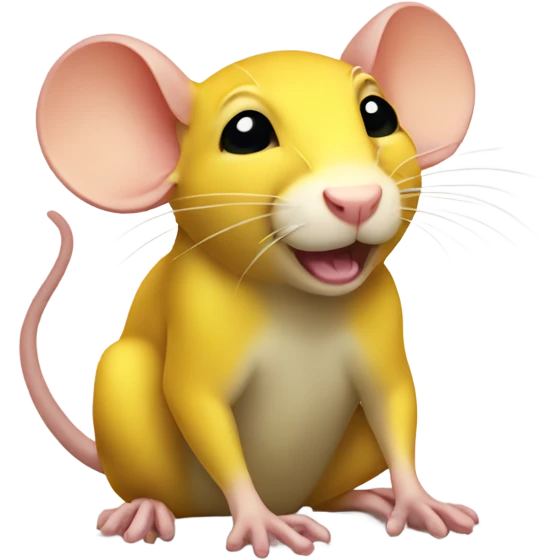 a yellow rat  emoji