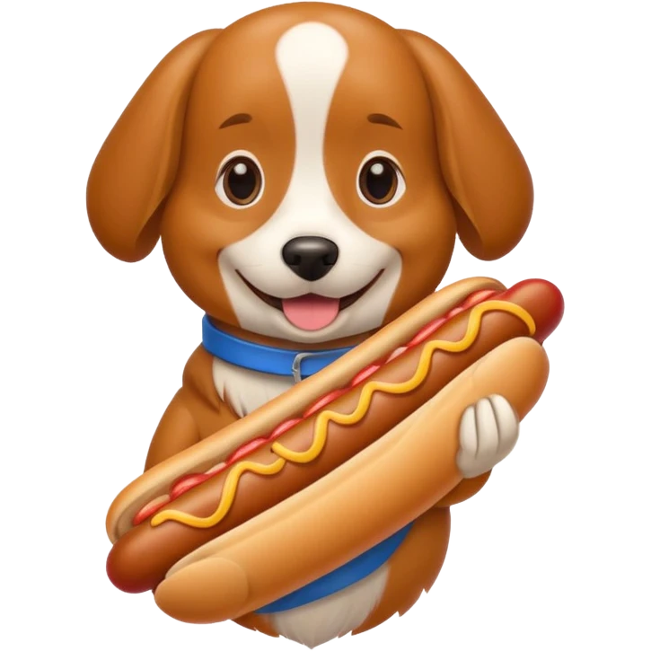 Dog with a hotdog  emoji