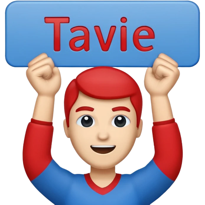 cheering sign in blue (#00A3E0) and red (#F9423A) emoji