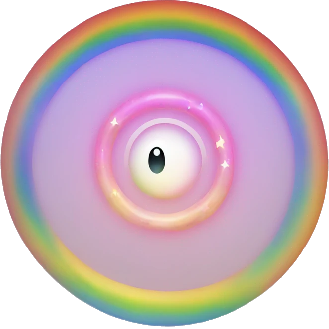 magic circle rainbow emoji