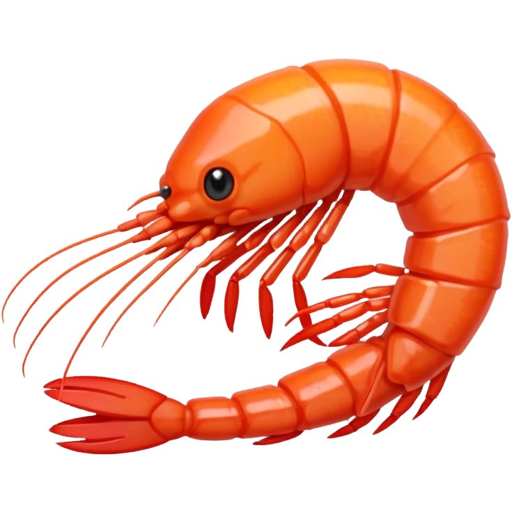 a shrimp in pixel art with "Envie de crevette" written below emoji