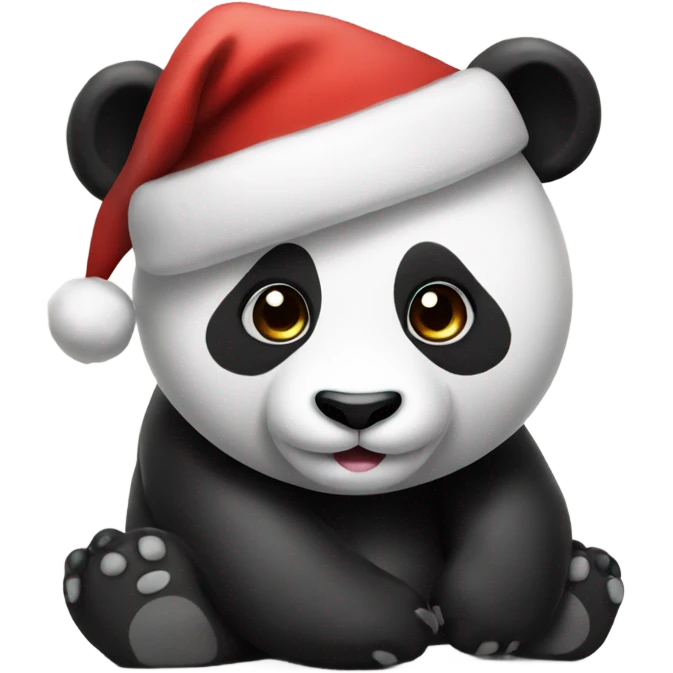 panda with santa hat emoji