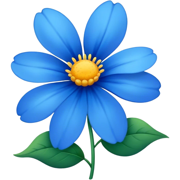 Blue flower emoji