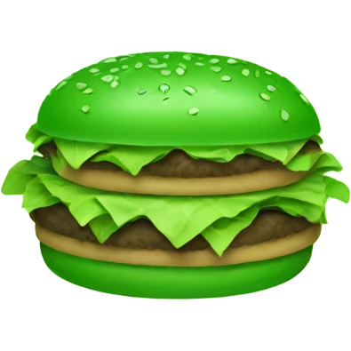 Green hamburger  emoji