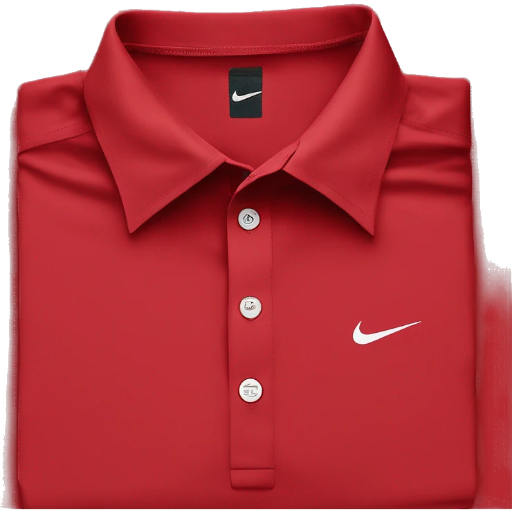 Tiger Woods solid red Nike shirt emoji