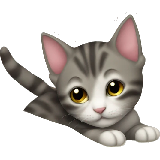 small kitten snuggling emoji