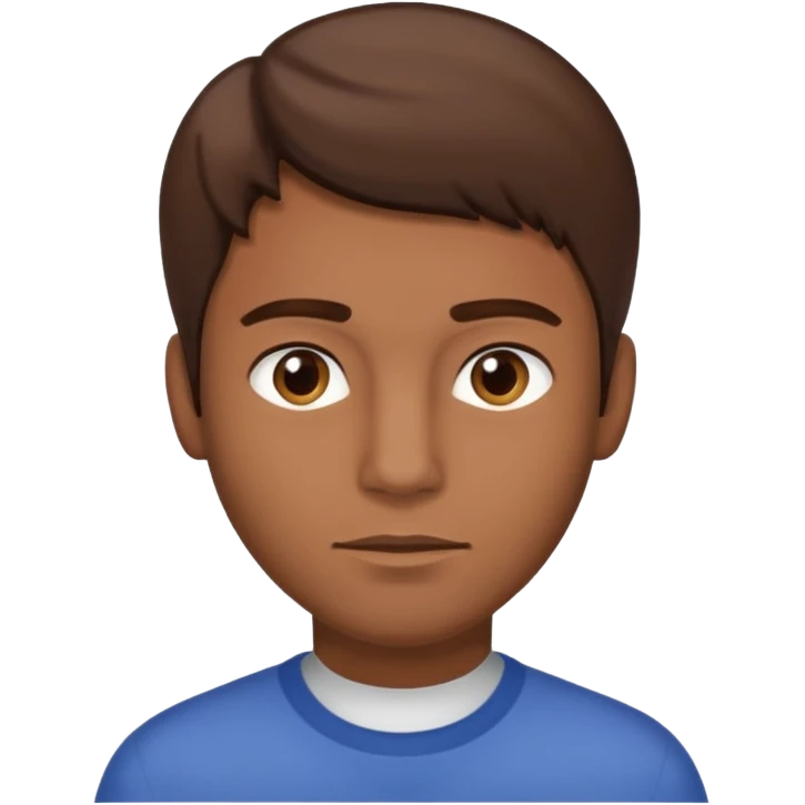 Chico moreno de pelo lacio emoji