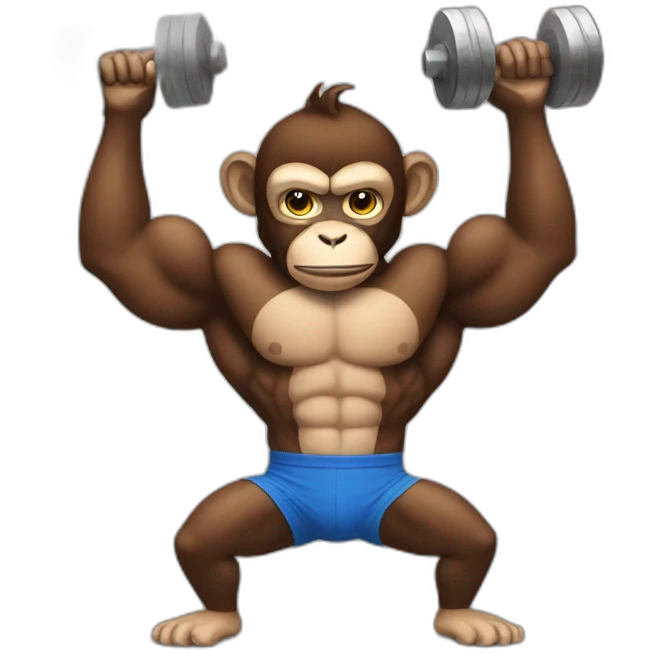 monkey body builder emoji