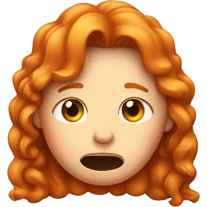 ginger which is crying emoji