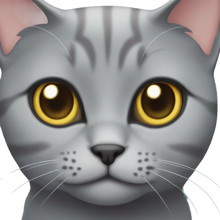 Grey british Short Hair cat  emoji