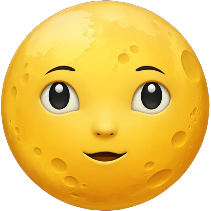 Moon without eyes, yellow emoji