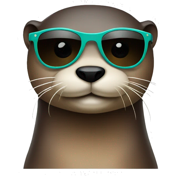 Otter with sunglasses  emoji