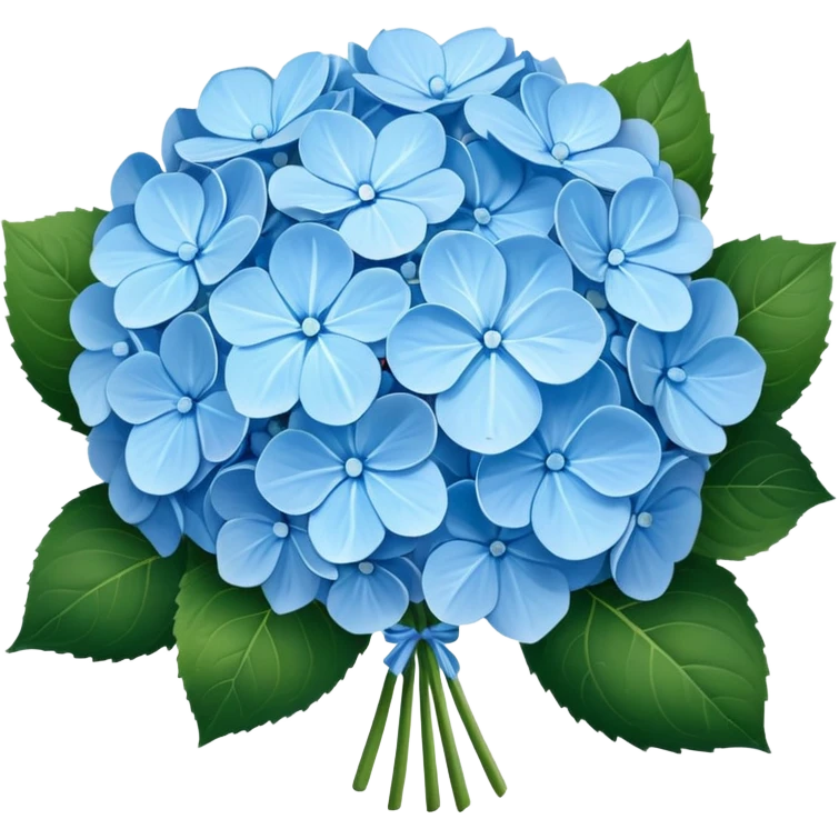 Bouquet of light blue hydrangeas  emoji