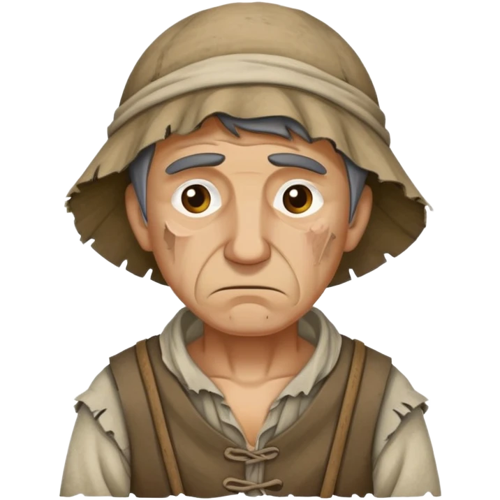 Peasant man sad emoji