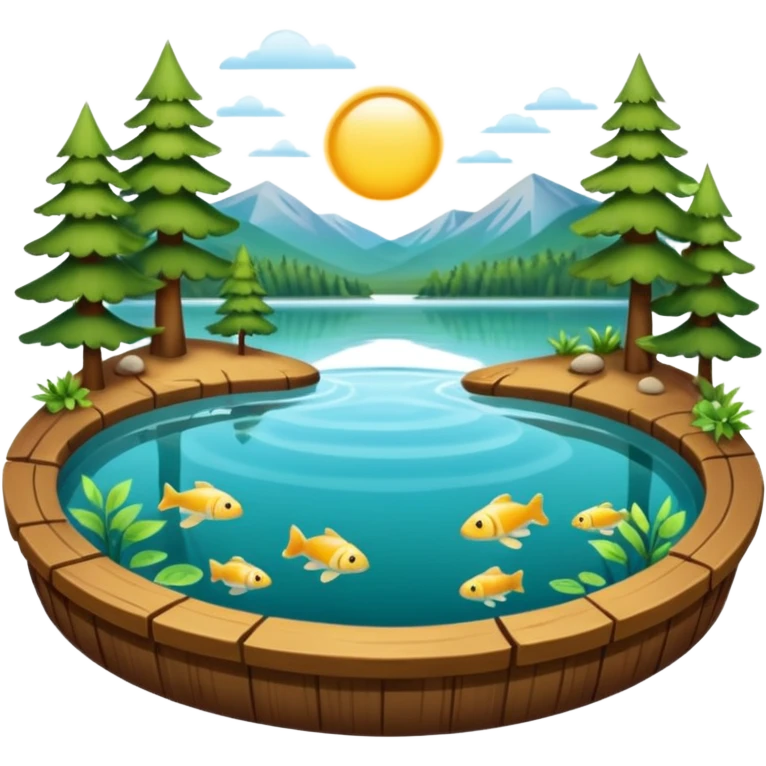 Forest lake bathing emoji