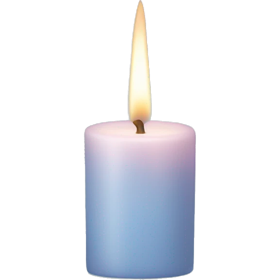 Pastel blue candle emoji