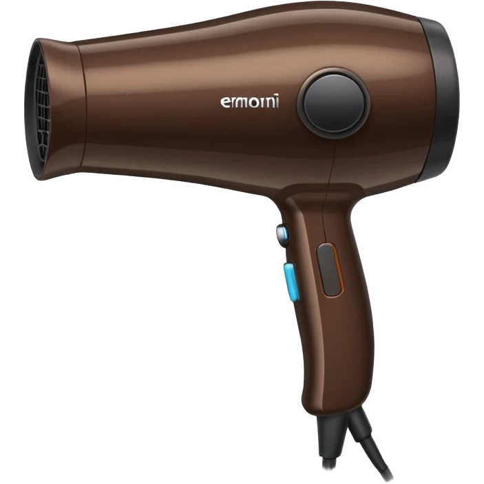 dark brown hair dryer emoji