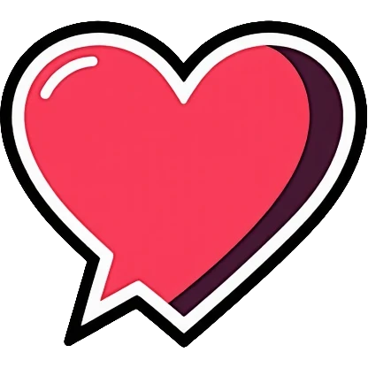 speech bubble with a heart inside emoji