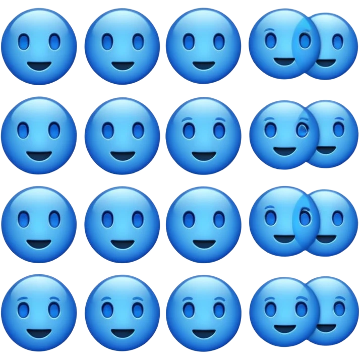 Emojis azuis emoji