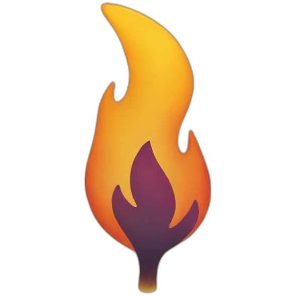 fire on EE logo emoji