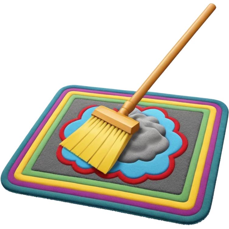 sweeping stuff under the carpet emoji
