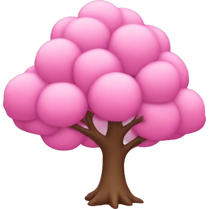 Pink tree emoji
