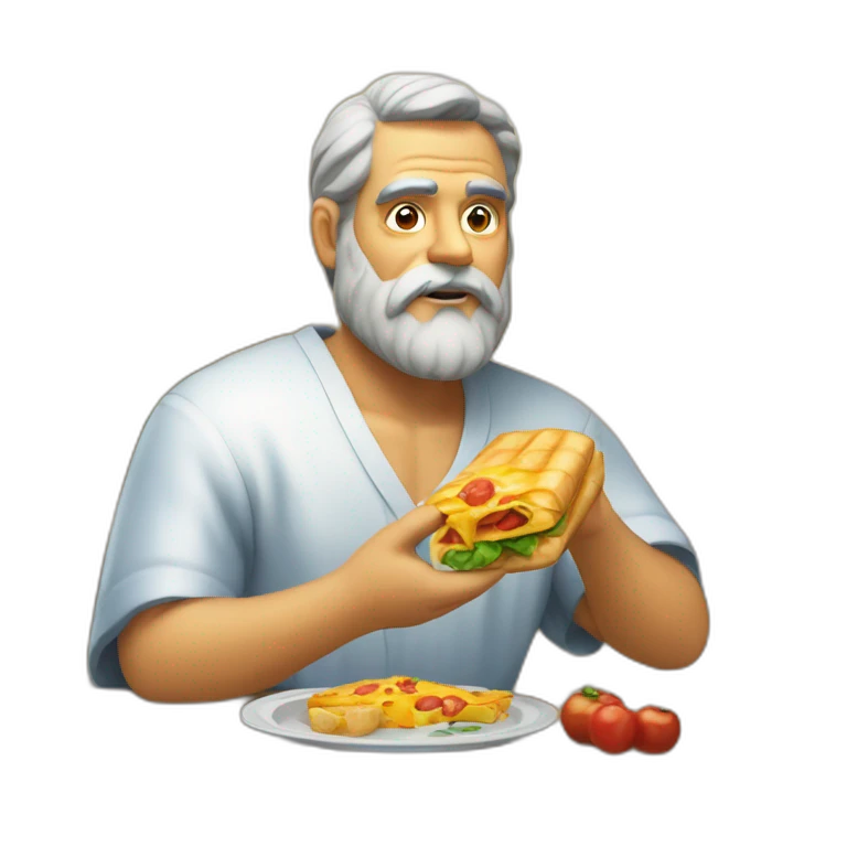 Plato de comida de preso emoji