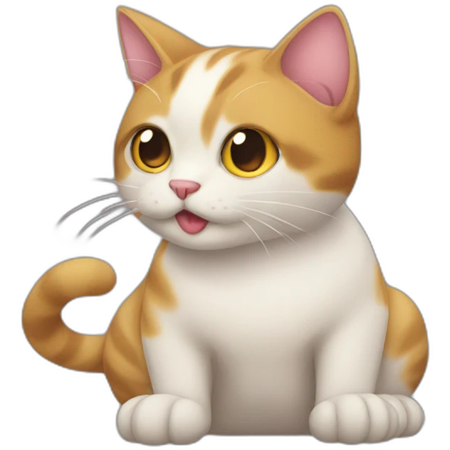 Gato ignorando emoji