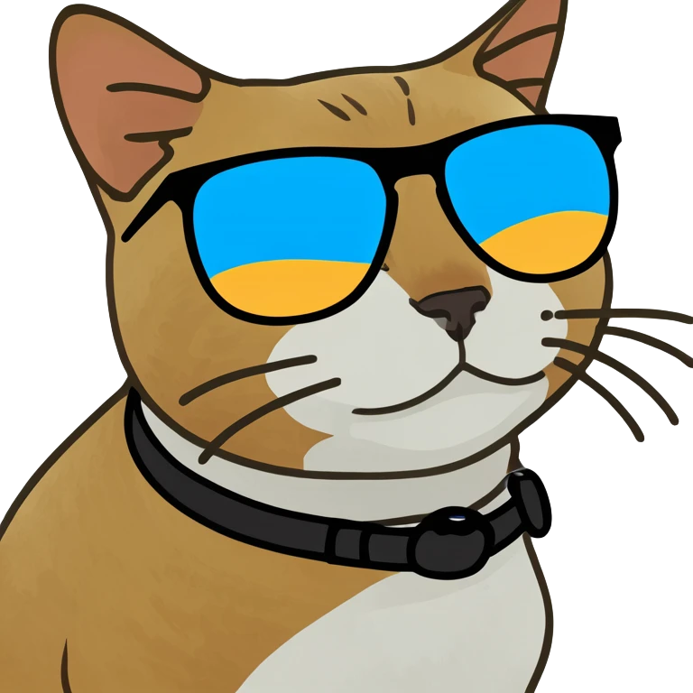 Cat with sunglasses emoji