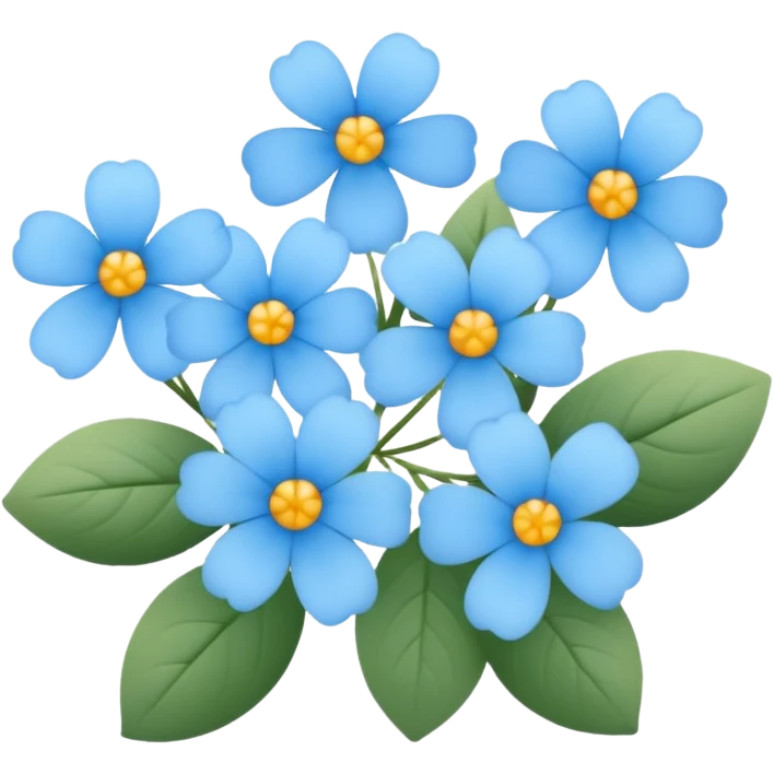 light blue small flowers cute  emoji