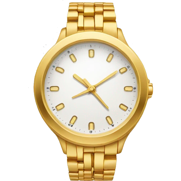 Gold dainty circular watch  emoji