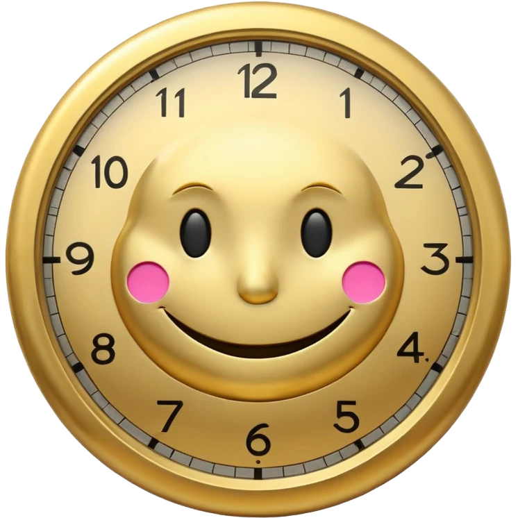 Finger tapping clock it with smily face  emoji