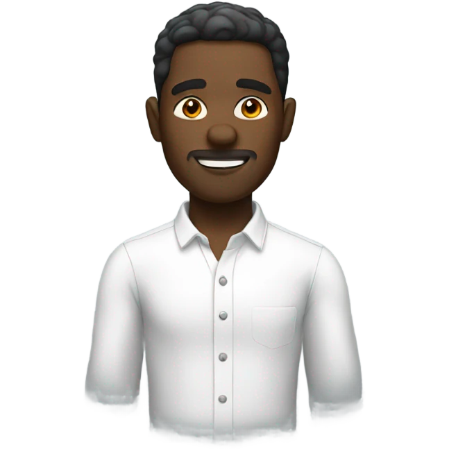 Black guy with white shirt emoji
