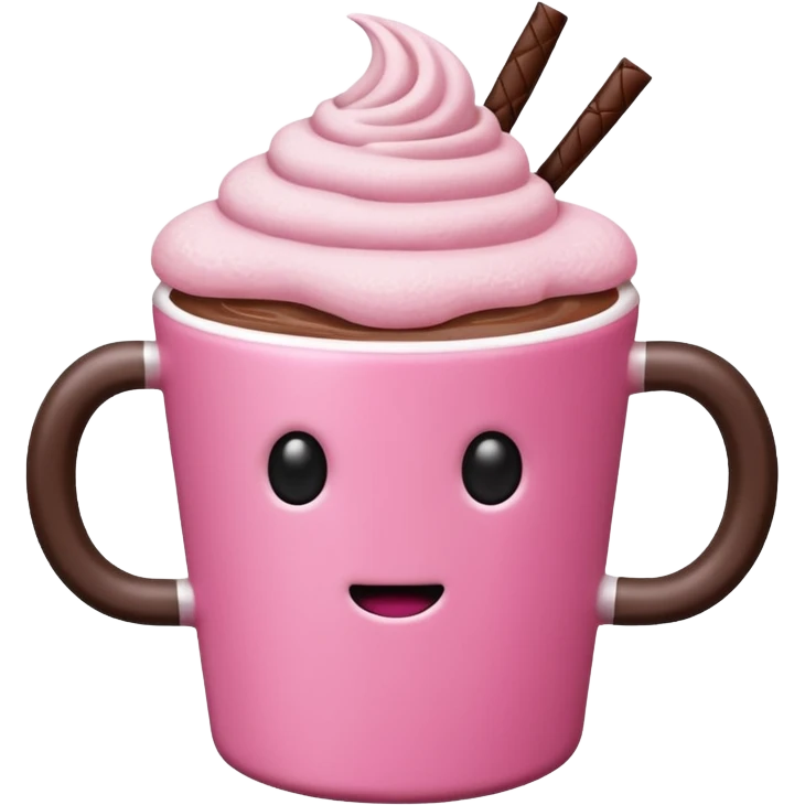 Pink mocha aesthetic  no face emoji