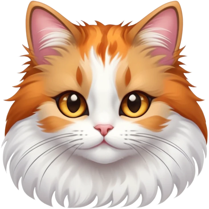 Beautiful fluffy, graceful cats with long eyelashes  emoji