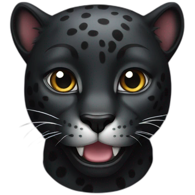 Black jaguar cat emoji