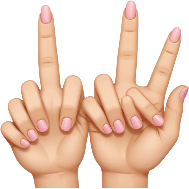 Fais-moi demain coller les unes à côté des autres. La première main gauche le pouce, l’index, majeur sont levé alors que l’annulaire et auriculaire sont repliés. Reproduit la même chose pour la main droite. emoji