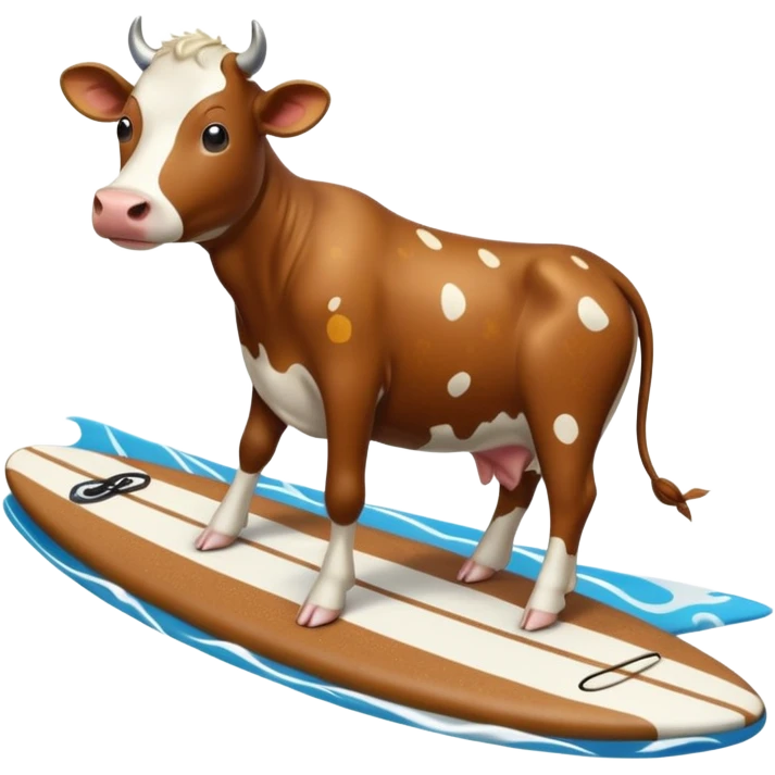 Cow on a surfboard  emoji