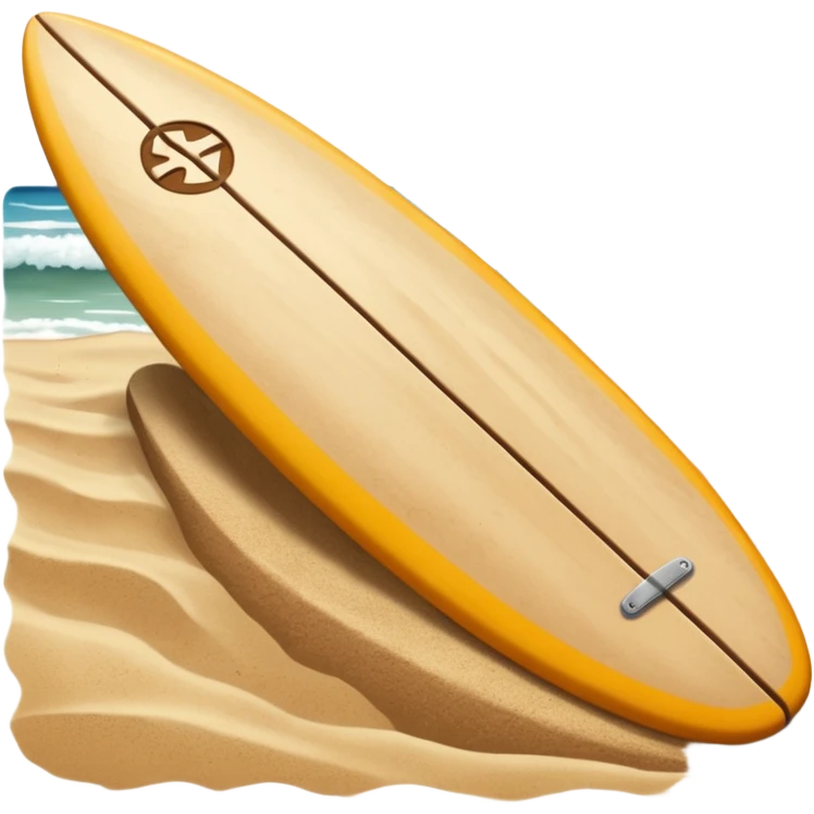 Surfboard Stuck in Sand emoji