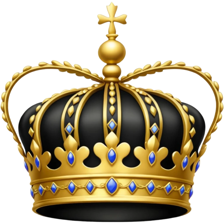 can you make some kind of royal crown crest thats black and gold please emoji