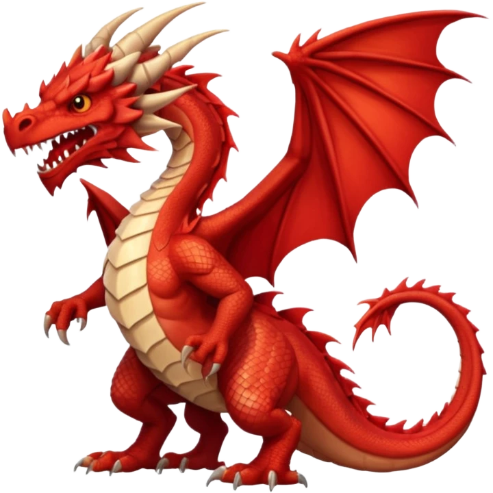 angry Dragon, full body emoji
