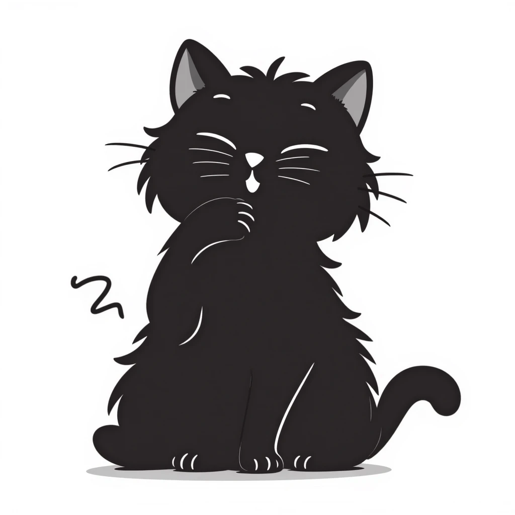 cat itching itself emoji