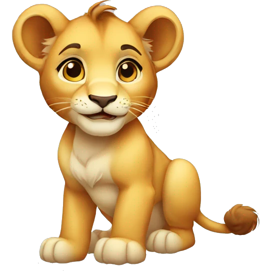 cute female lion cub emoji