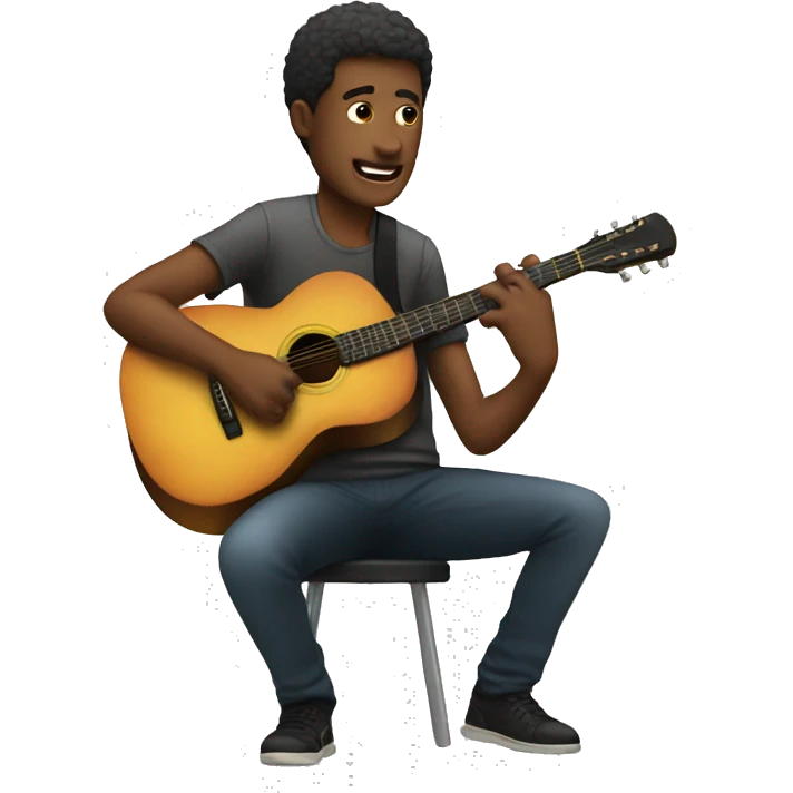 Man playing guitar  emoji